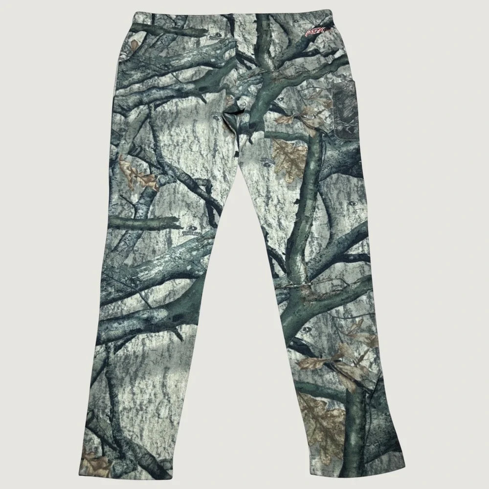 Russell Outdoors Cargo Pants Mens XL/2XL Fleece Mossy Oak Treestand Camo APX G2